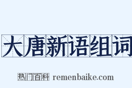 大唐新语组词是什么意思的图片